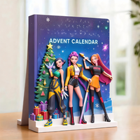K-Pop Anime Advent Calendar – Countdown Set with Numbered Compartments and 4 cm Mini Figures
