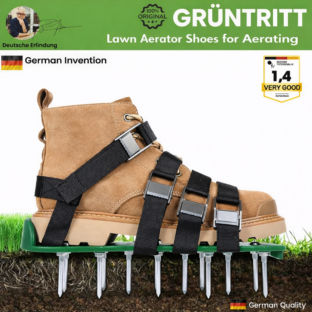 Lawn Aerator Shoes | Aerate the Lawn While Walking | Spike Strap System