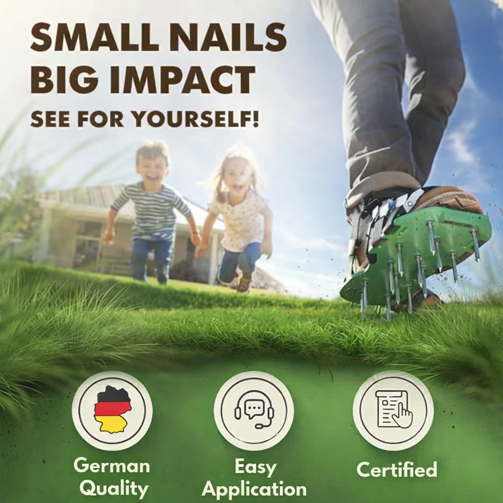 Lawn Aerator Shoes | Aerate the Lawn While Walking | Spike Strap System