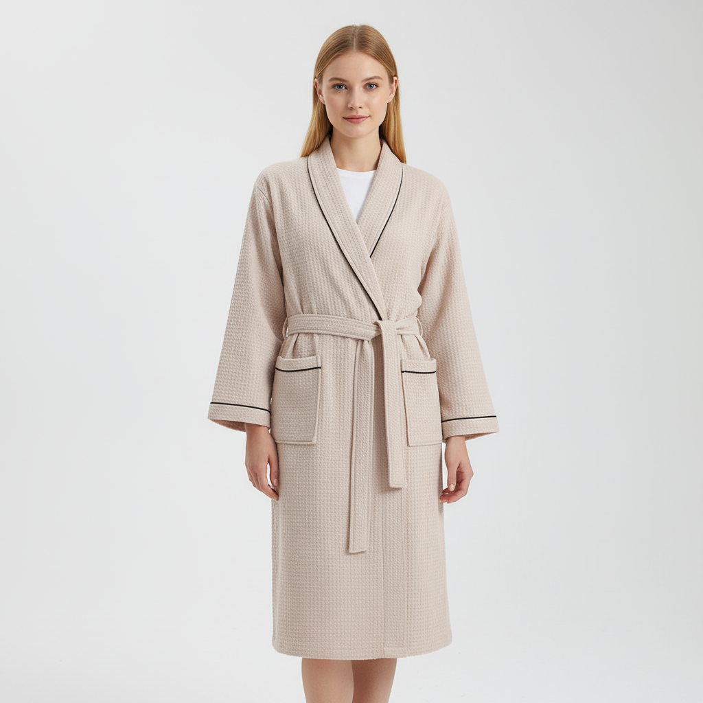Lightweight Waffle Weave Robe