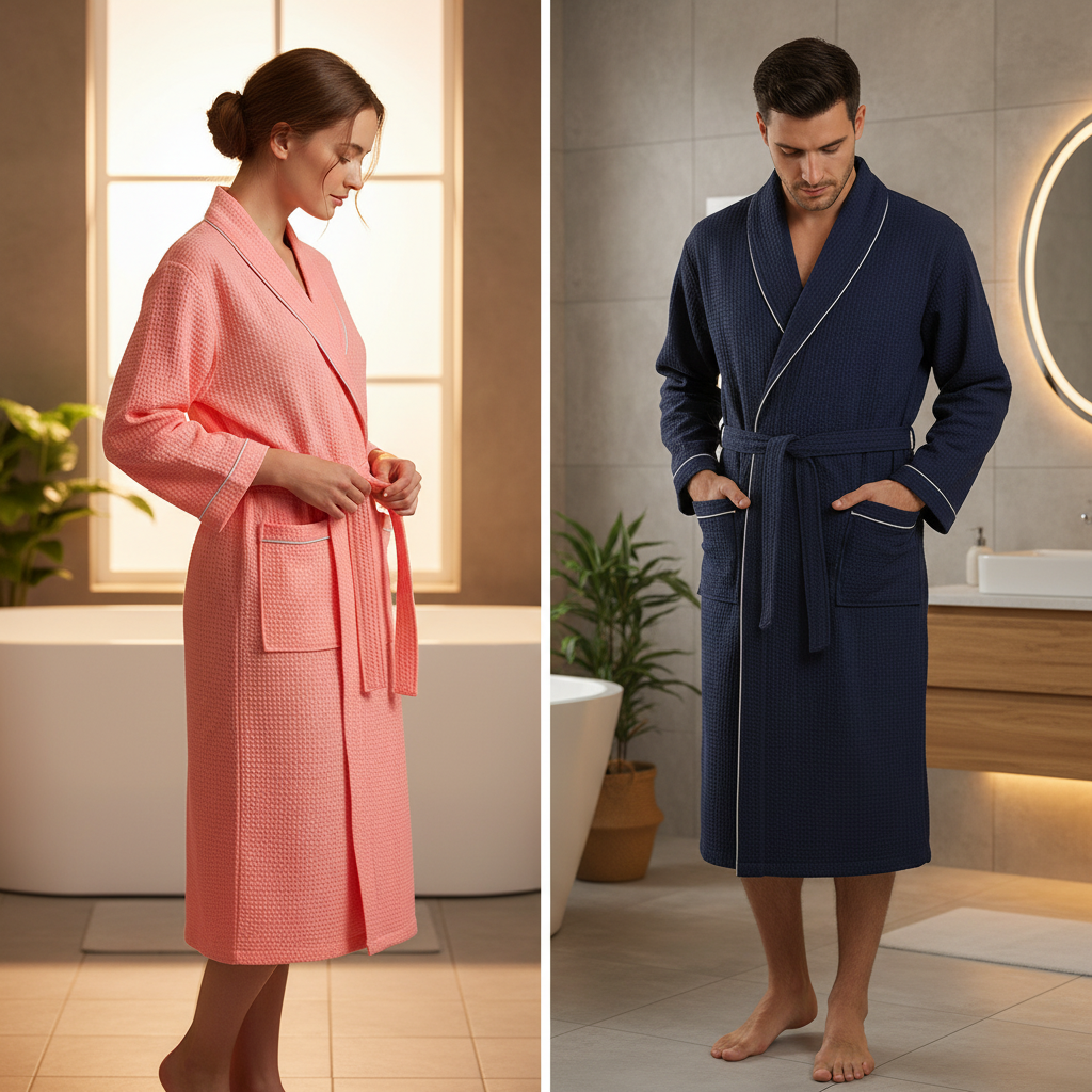 Lightweight Waffle Weave Robe