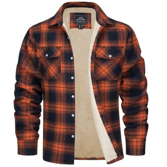Lined Plaid Shirt Jacket