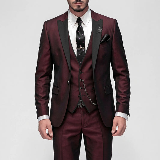 Men's 3-Piece Formal Slim-Fit Suit