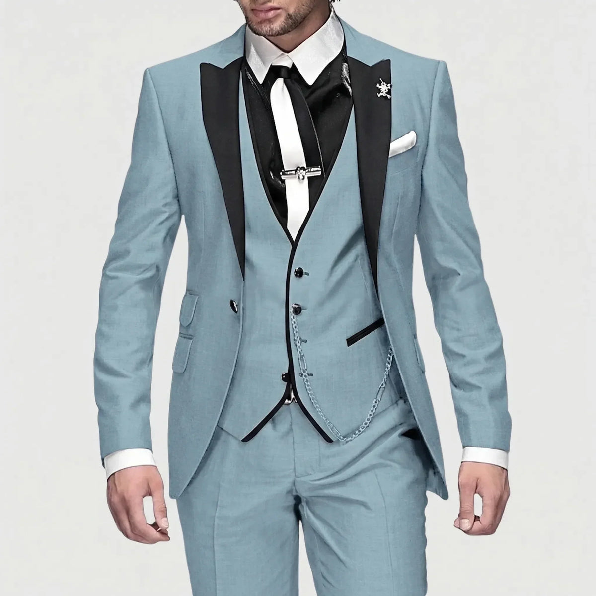Men's 3-Piece Formal Slim-Fit Suit