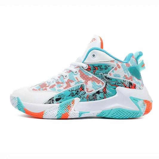 Men's Bold Graphic Court Sneakers for Dynamic Play