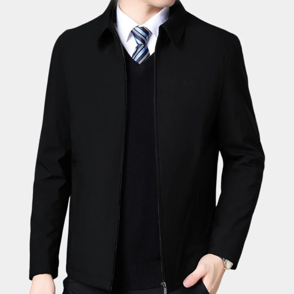 Men's Fall Zip-Up Jacket with Classic Collar