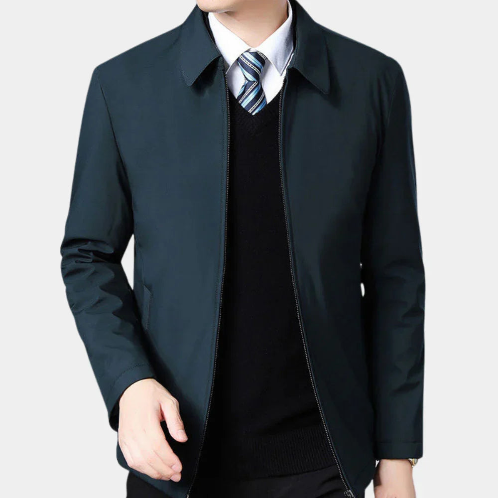 Men's Fall Zip-Up Jacket with Classic Collar