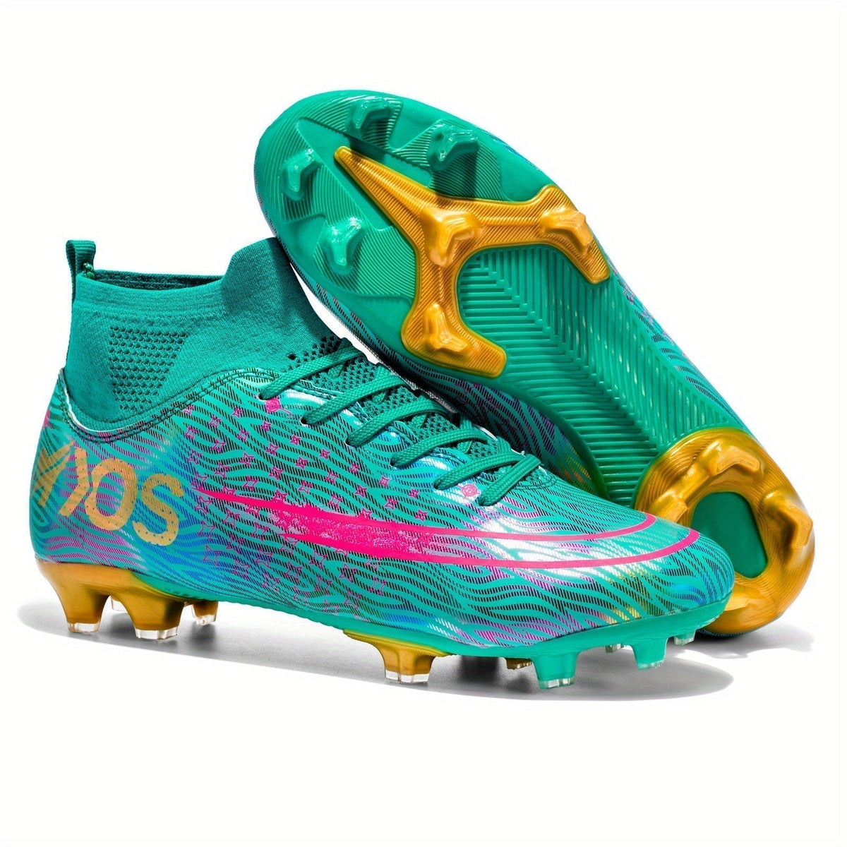 Men's Football Boots with Grip & High-Ankle Design