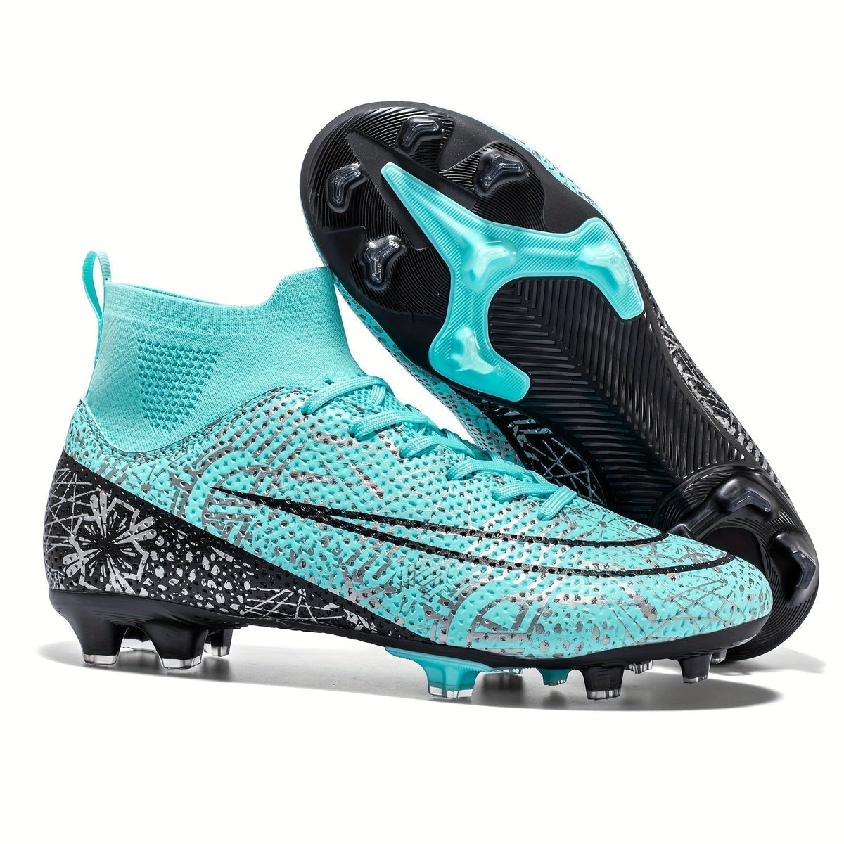 Men's Football Boots with Grip & High-Ankle Design