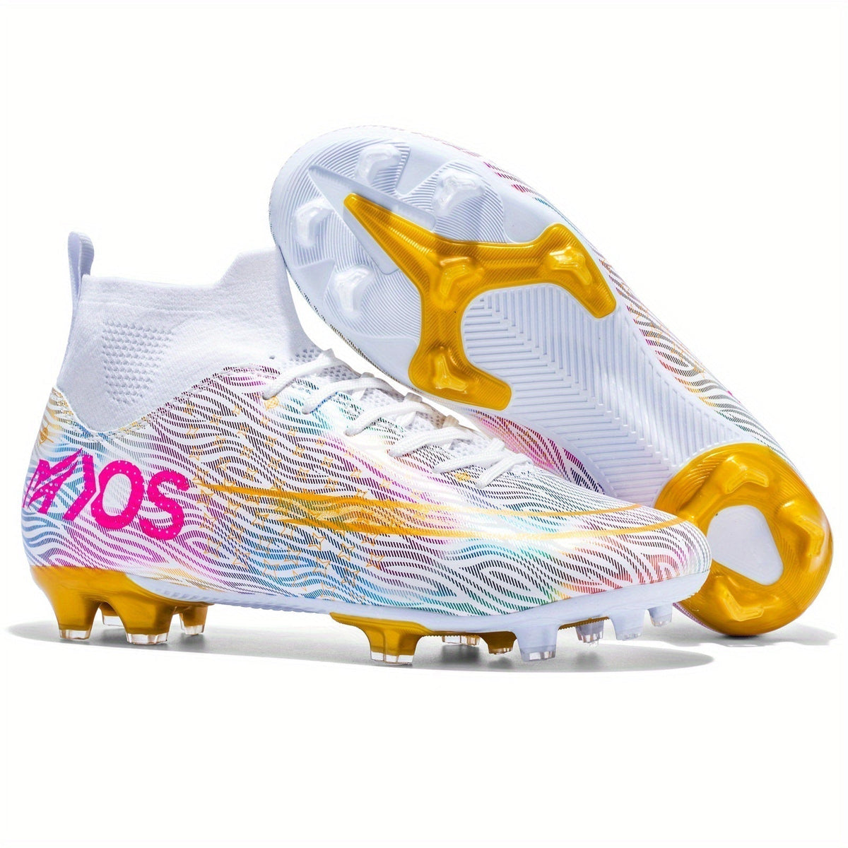 Men's Football Boots with Grip & High-Ankle Design