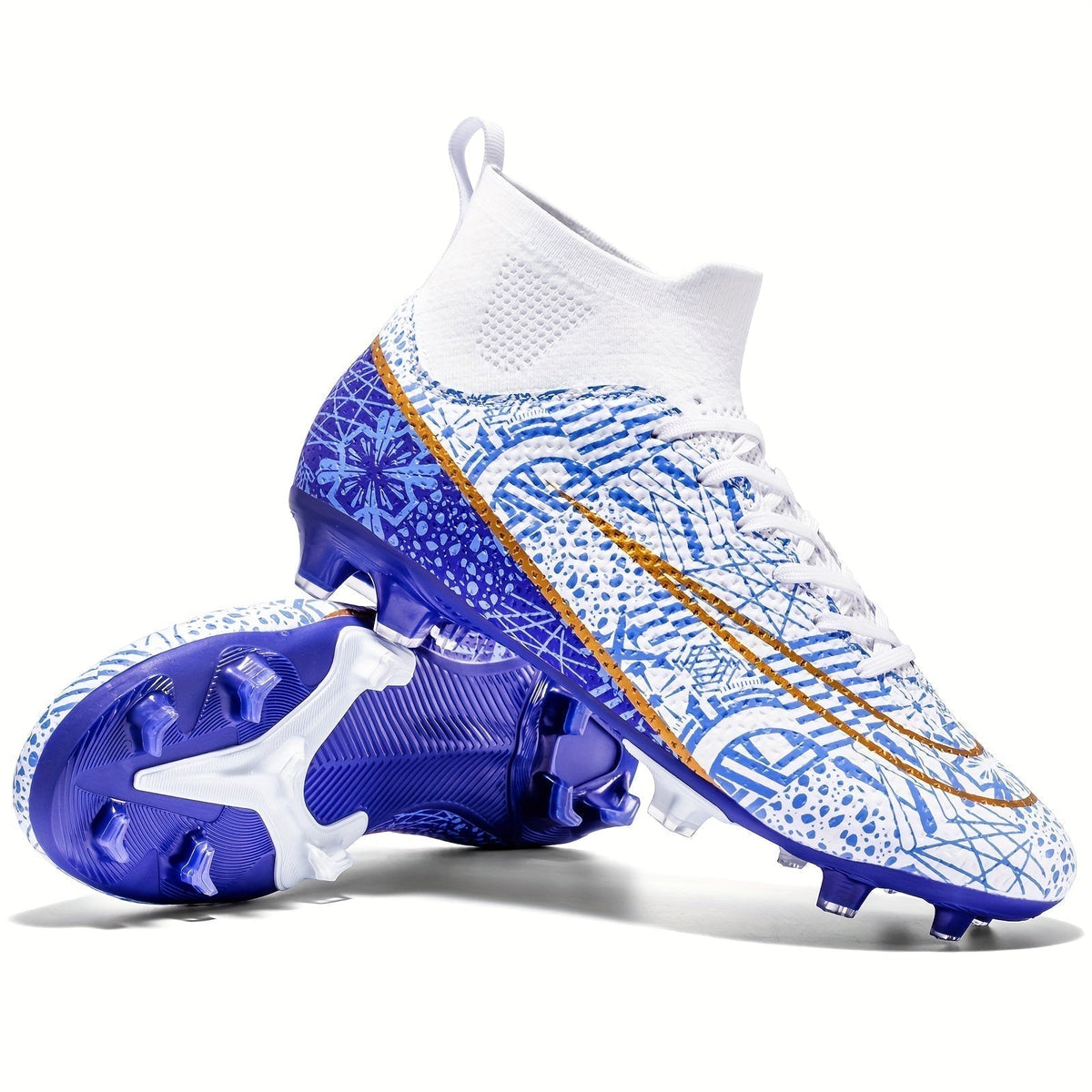 Men's Football Boots with Grip & High-Ankle Design