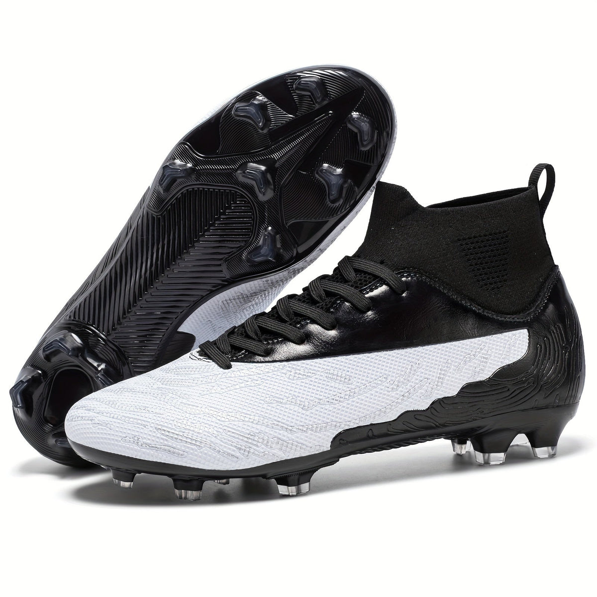 Men's Football Boots with Grip & High-Ankle Design