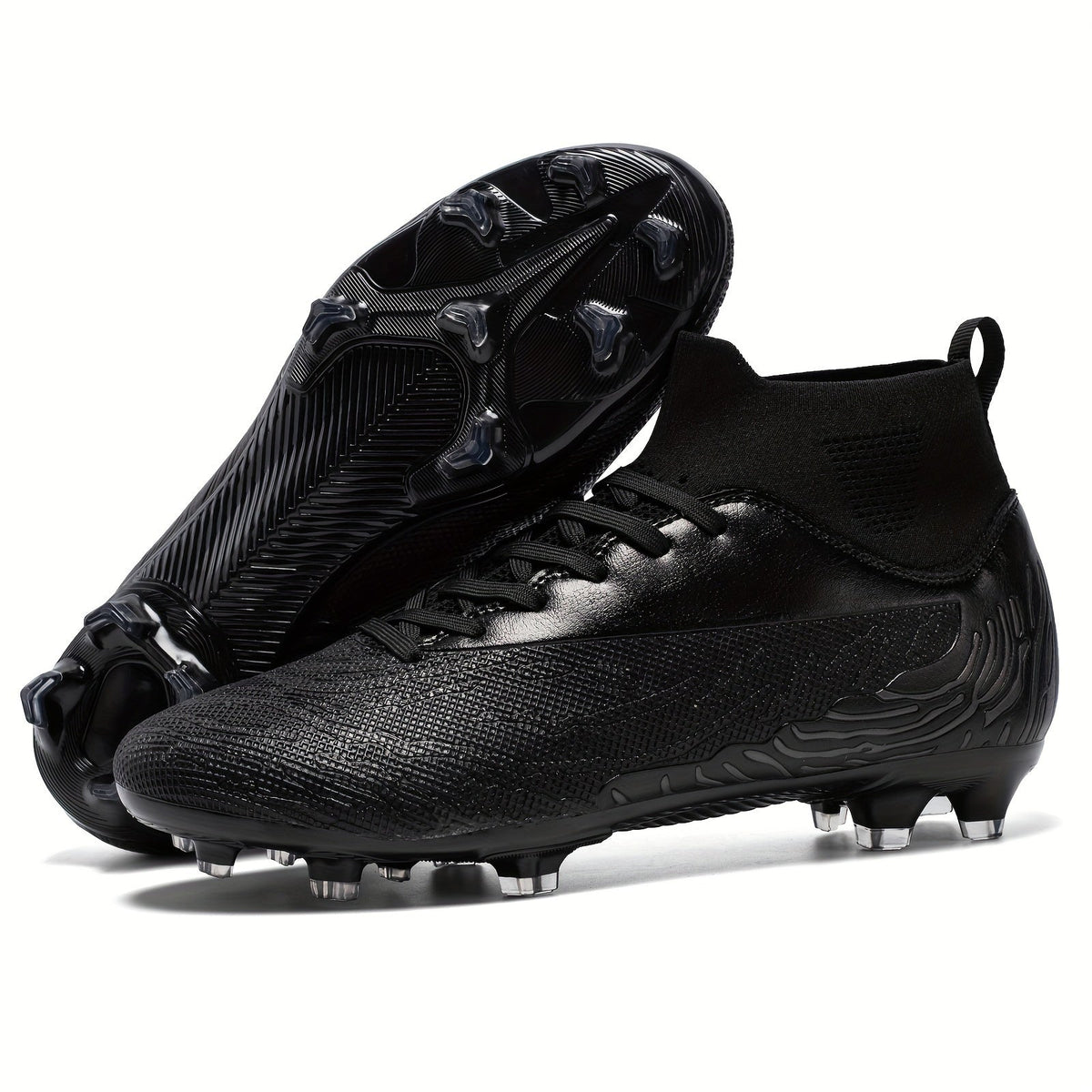 Men's Football Boots with Grip & High-Ankle Design
