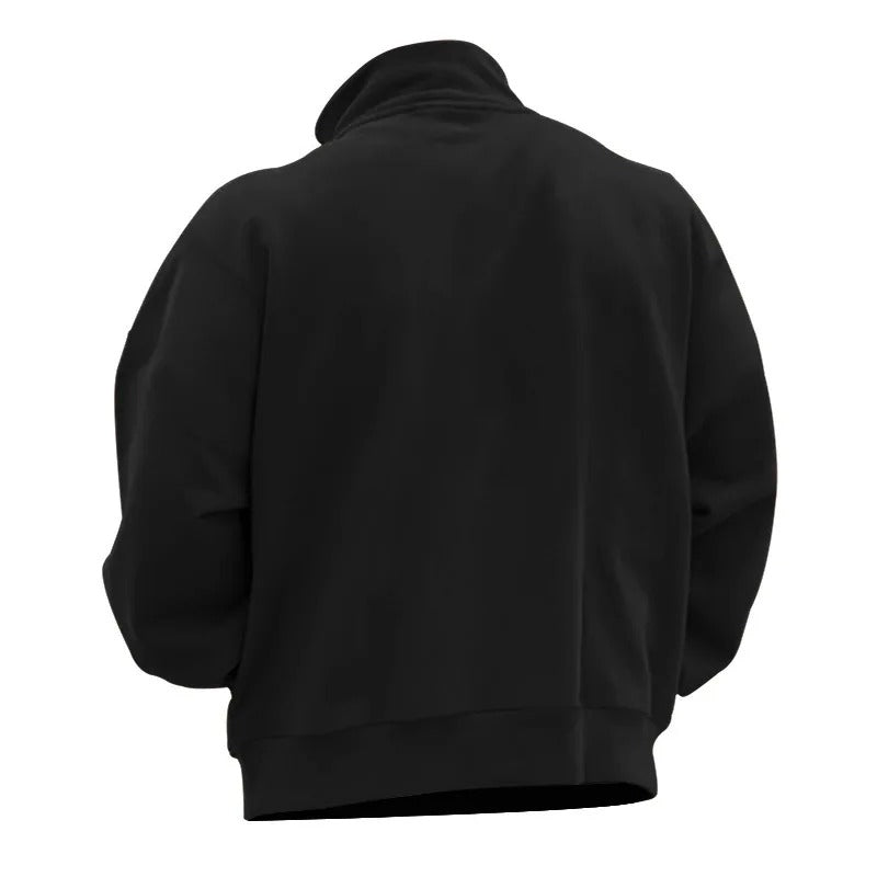 Men's Half-Zip Stand-Up Collar Sweatshirt