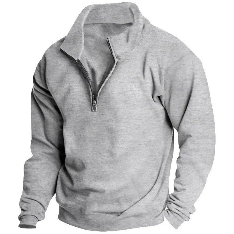 Men's Half-Zip Stand-Up Collar Sweatshirt