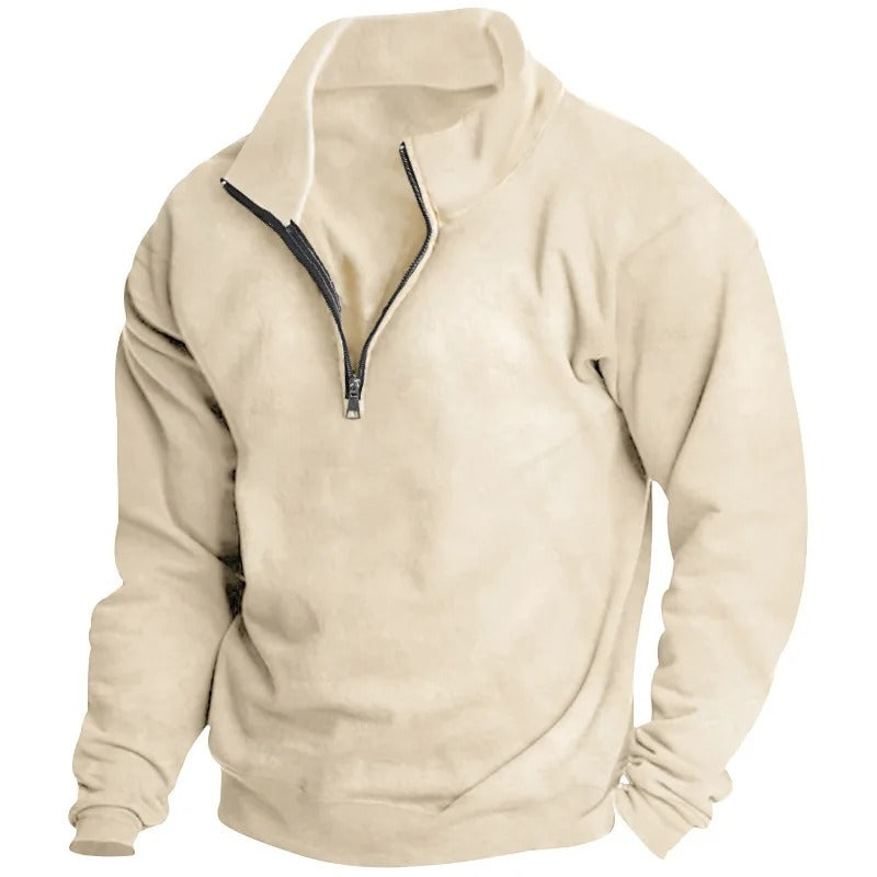 Men's Half-Zip Stand-Up Collar Sweatshirt