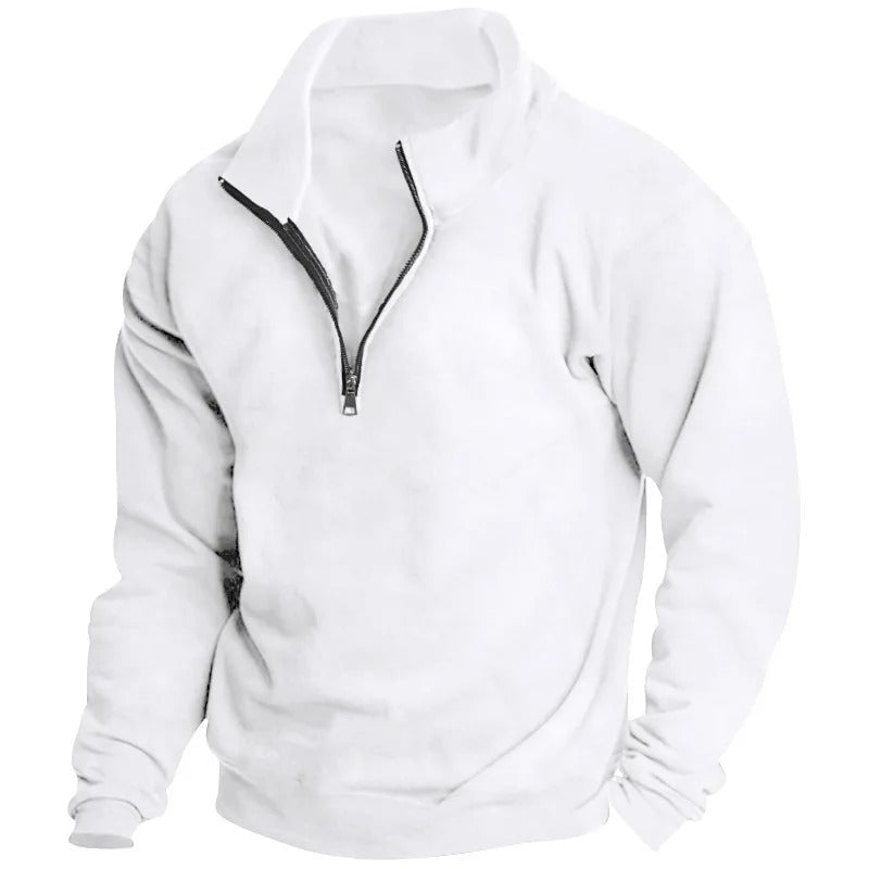 Men's Half-Zip Stand-Up Collar Sweatshirt