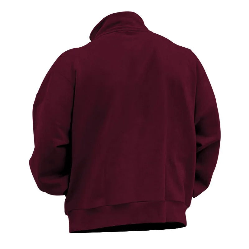 Men's Half-Zip Stand-Up Collar Sweatshirt