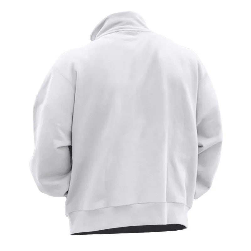 Men's Half-Zip Stand-Up Collar Sweatshirt
