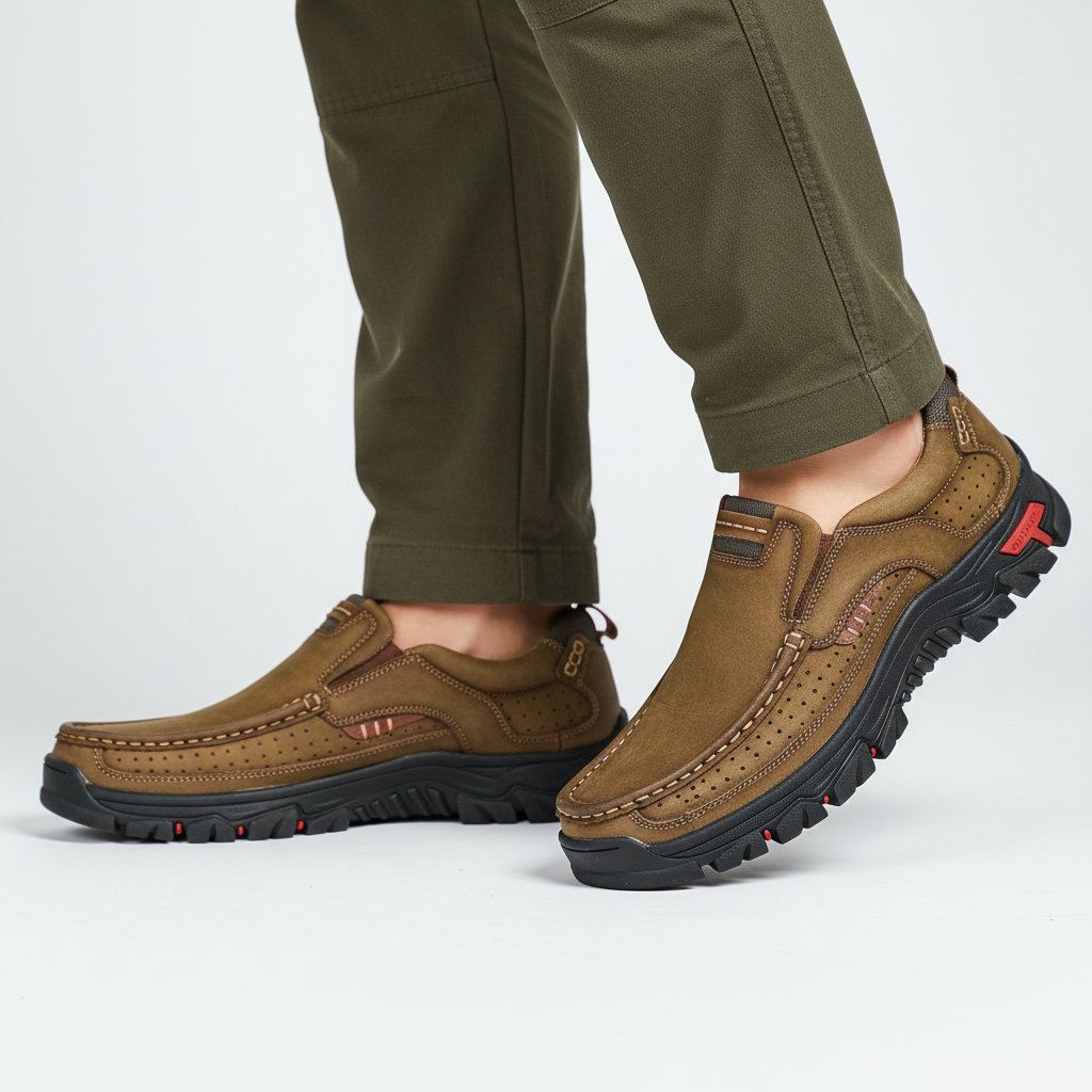 Men's Hand-Stitched Orthopaedic Hiking Shoes - Troy