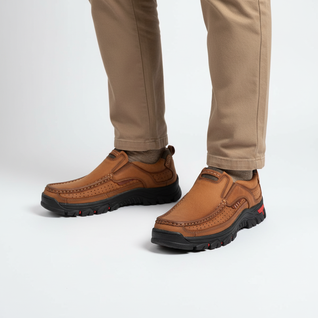 Men's Hand-Stitched Orthopaedic Hiking Shoes - Troy
