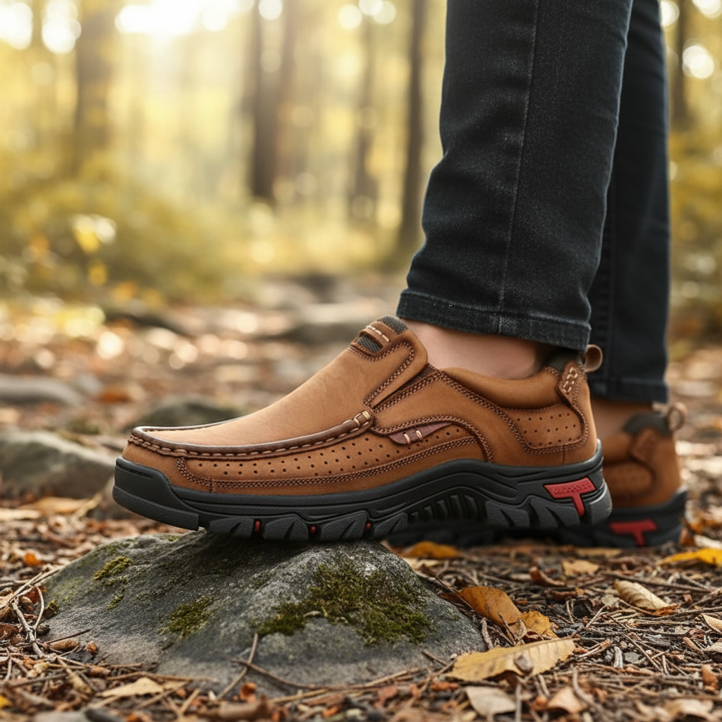 Men's Hand-Stitched Orthopaedic Hiking Shoes - Troy