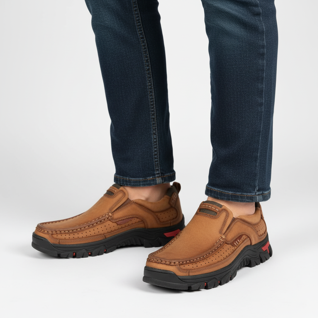 Men's Hand-Stitched Orthopaedic Hiking Shoes - Troy