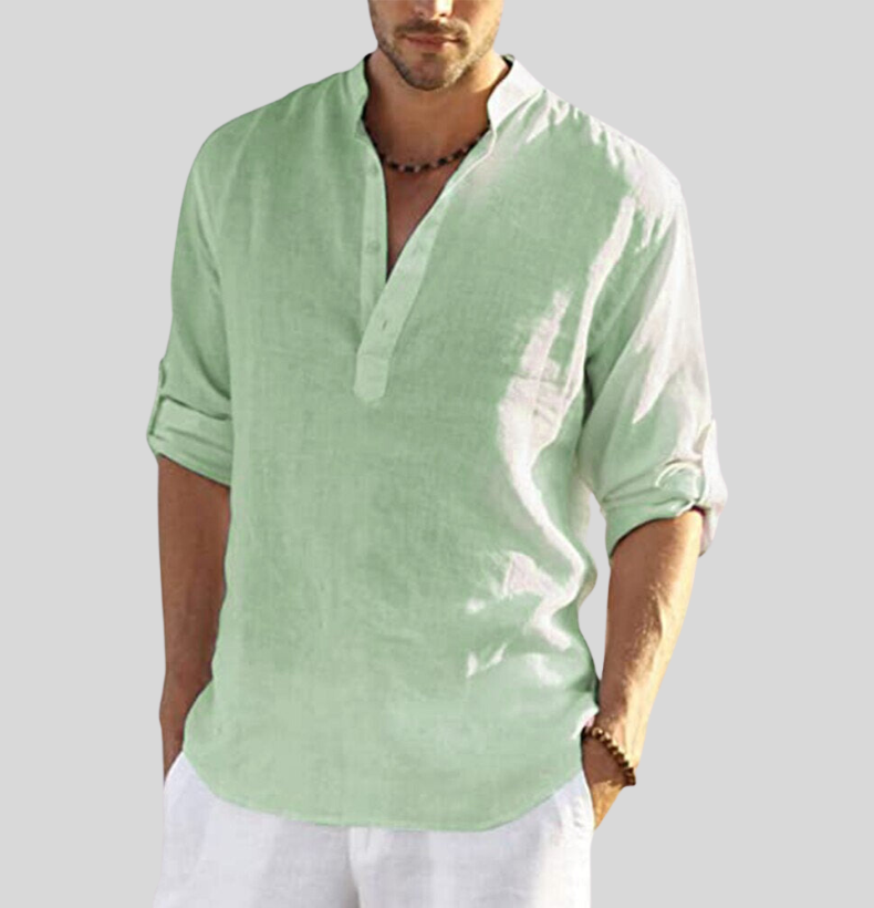 Men's Long Sleeve Henley Shirt