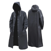 Men's Long Waterproof Hooded Rain Jacket