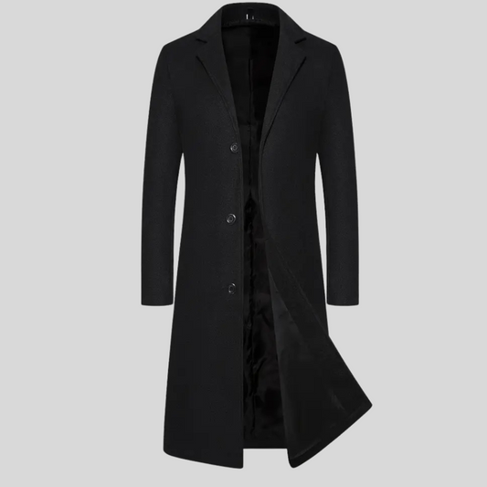 Men's Long Winter Coat – Elegant Classic Style