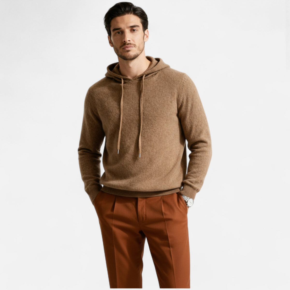 Men's Minimalist Luxury Hoodie for Elegant Everyday Wear