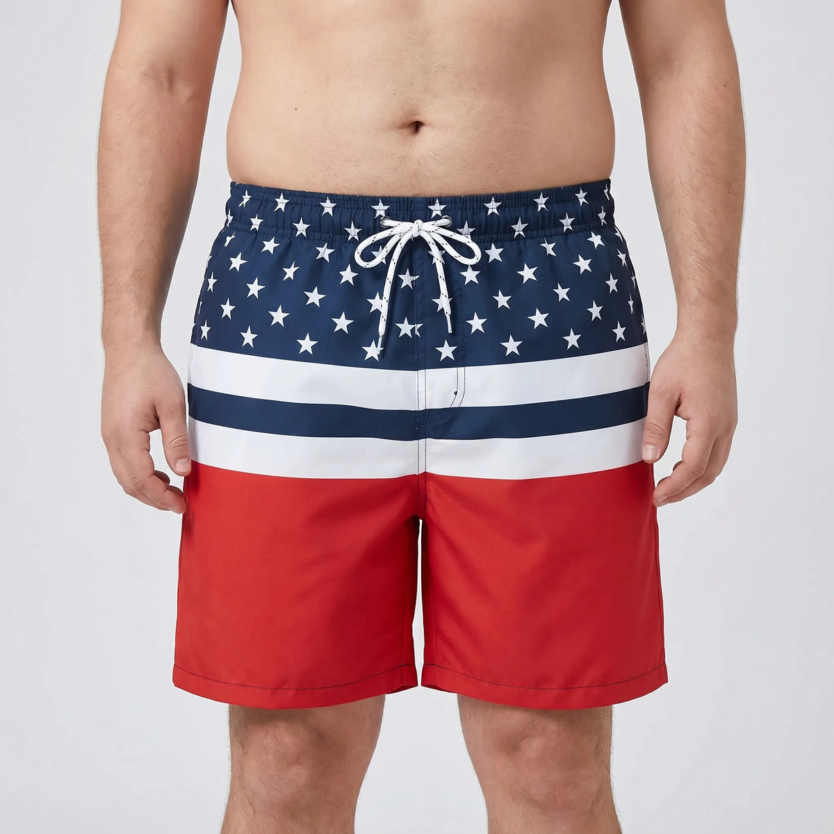 Men's Quick-Drying Printed Swim Trunks
