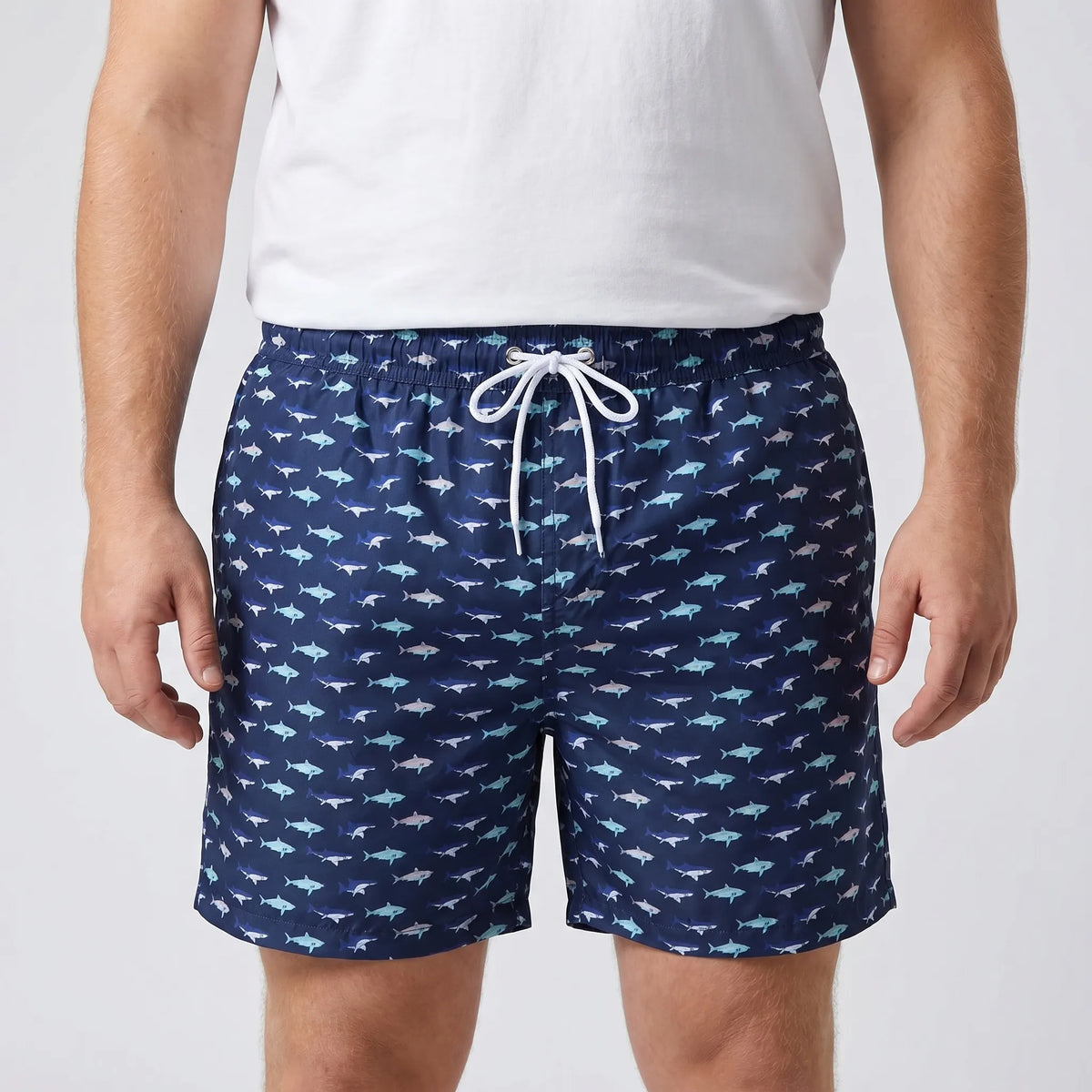 Men's Quick-Drying Printed Swim Trunks