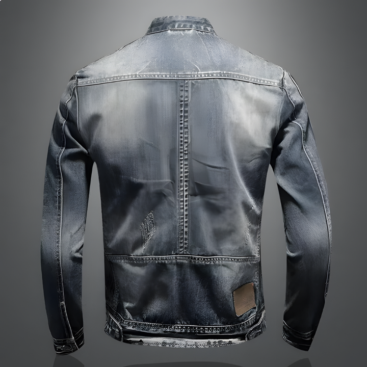 Men's Retro Jacket with Vintage Wash