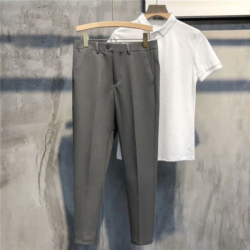 Men's Slim-Fit Formal Trousers