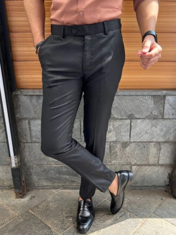Men's Slim-Fit Formal Trousers