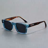 Men's Square Sunglasses with Gradient Lenses, Anti-Reflective Coating, and UV400 Protection