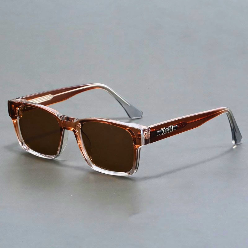 Men's Square Sunglasses with Gradient Lenses, Anti-Reflective Coating, and UV400 Protection
