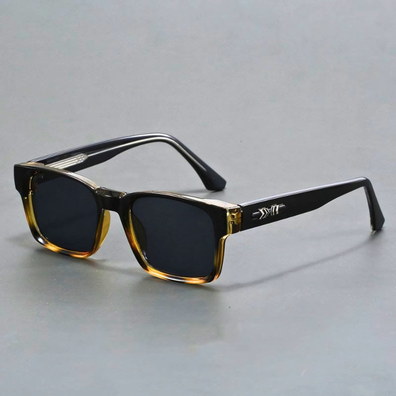Men's Square Sunglasses with Gradient Lenses, Anti-Reflective Coating, and UV400 Protection