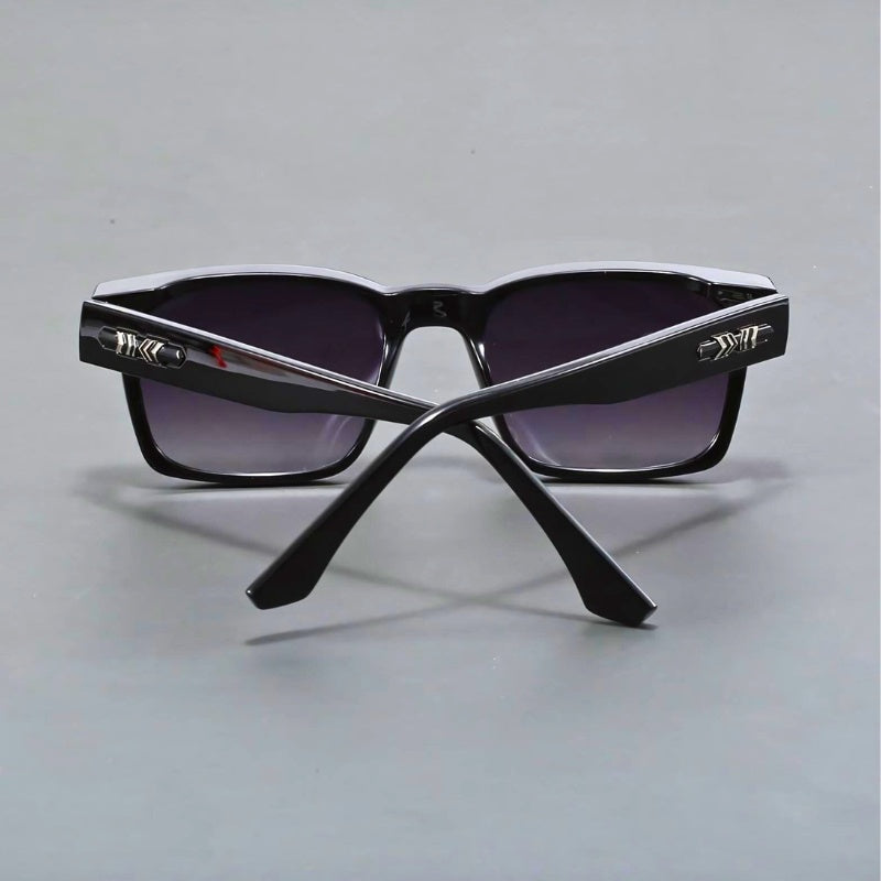Men's Square Sunglasses with Gradient Lenses, Anti-Reflective Coating, and UV400 Protection