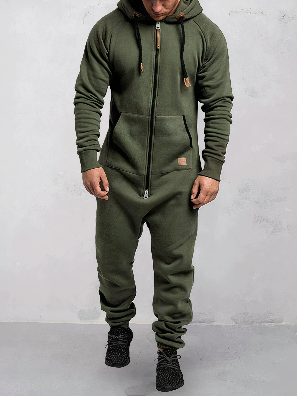 Men's Tracksuit with Full-Zip Hoodie and Matching Pants