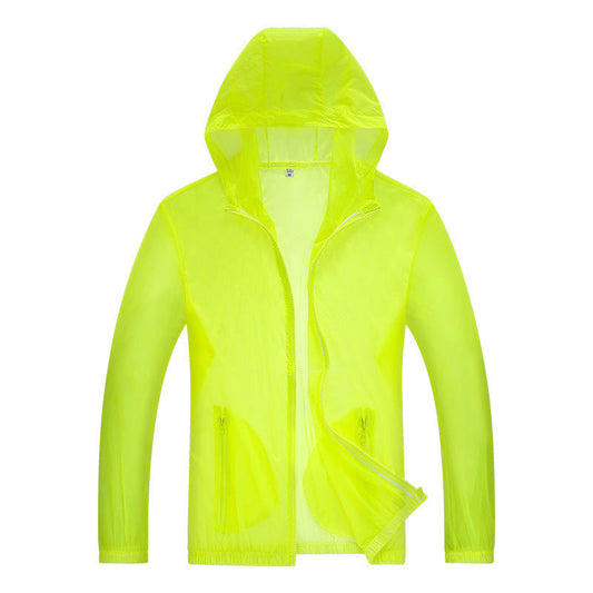 Men's Ultralight Rain Jacket with Adjustable Hood and Reflective Elements