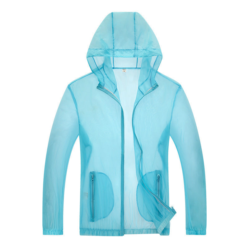 Men's Ultralight Rain Jacket with Adjustable Hood and Reflective Elements