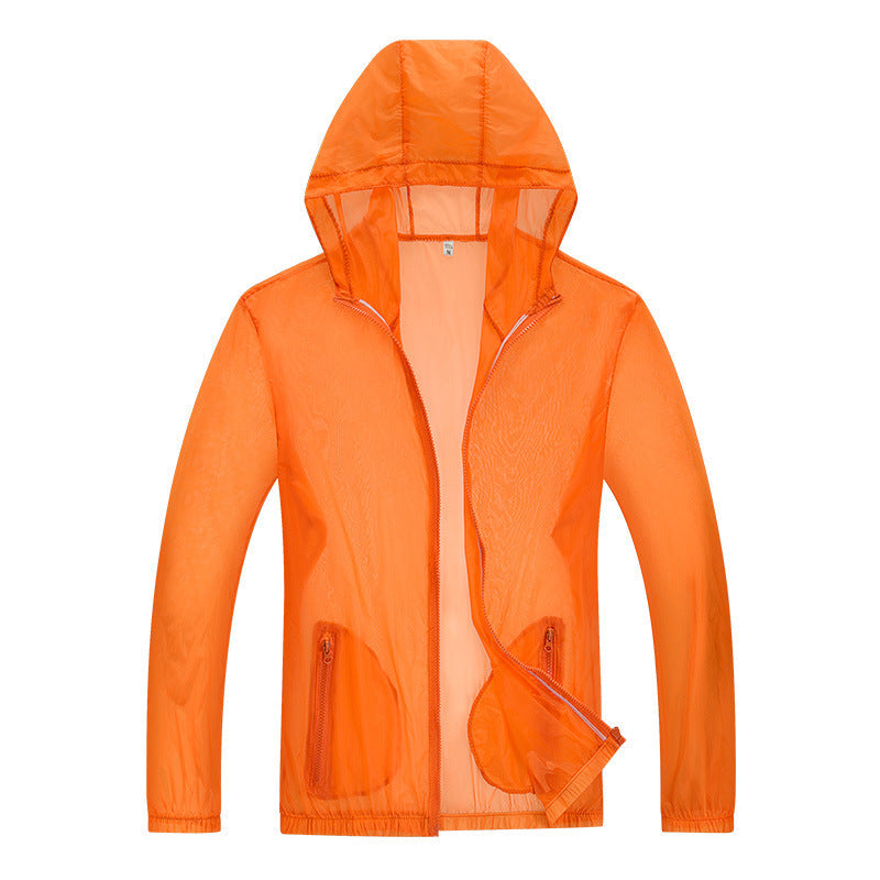 Men's Ultralight Rain Jacket with Adjustable Hood and Reflective Elements