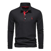 Men's Versatile Long-Sleeve Polo Shirt
