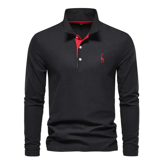 Men's Versatile Long-Sleeve Polo Shirt
