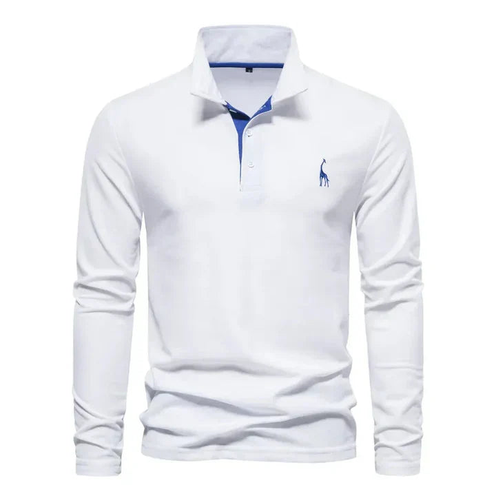 Men's Versatile Long-Sleeve Polo Shirt