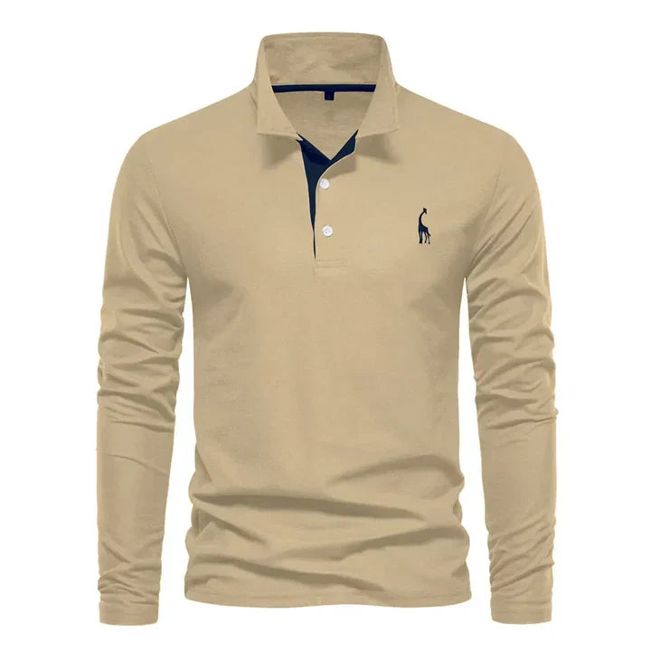 Men's Versatile Long-Sleeve Polo Shirt