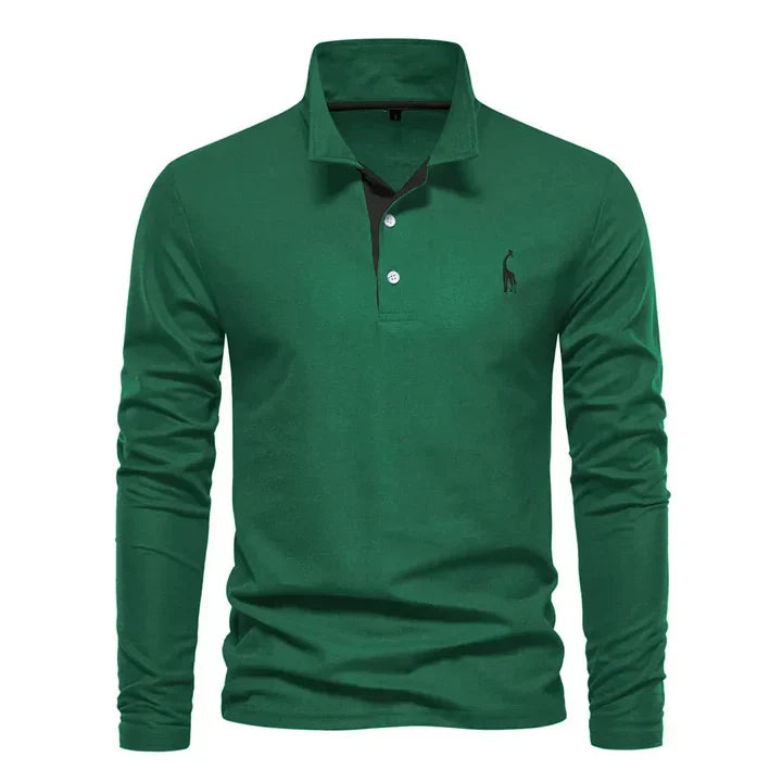 Men's Versatile Long-Sleeve Polo Shirt