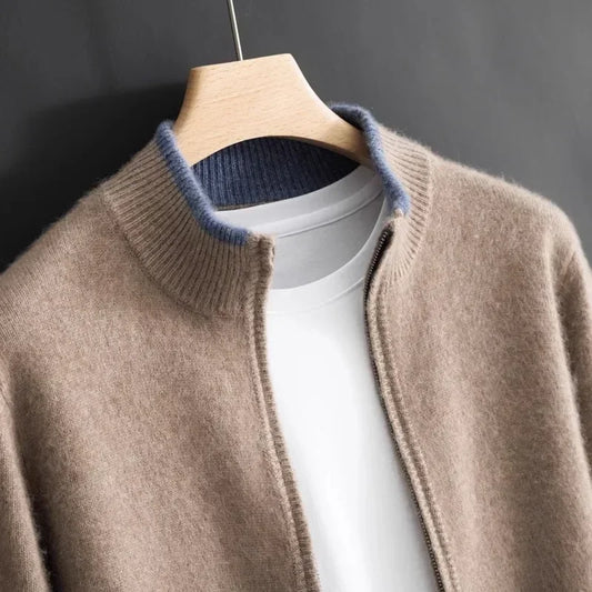 Men's Warm and Stylish Zip-Up Jacket - Perfect for Autumn